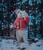 Papercraft christmas bear in origami