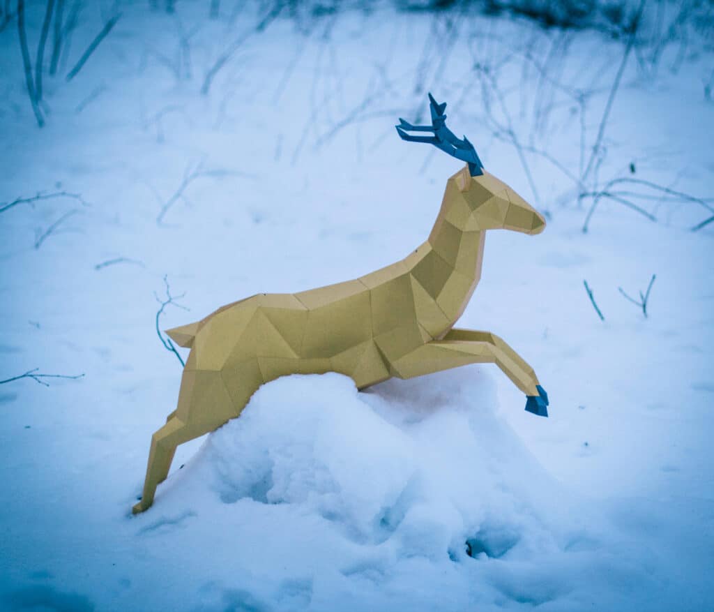 Papercraft de cometa en origami 3D