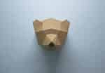 Papercraft de tête de trophée d'ours en origami 3D