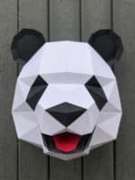 Papercraft di testa di panda in origami 3D