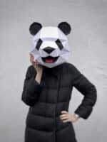 Papercraft di testa di panda in origami 3D