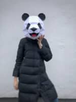 Papercraft di testa di panda in origami 3D