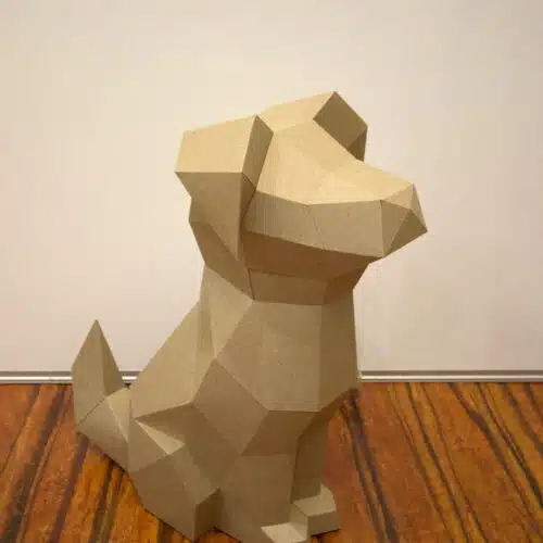 Papercraft de chat oriental en origami 3D