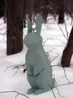 Papercraft kleiner Hase in Origami 3D