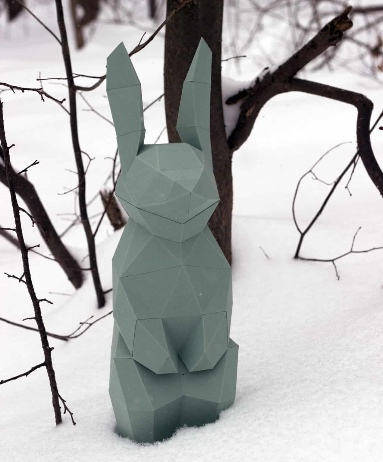 Papercraft de petit lapin en origami 3D Papercraft de petit lapin en origami 3D