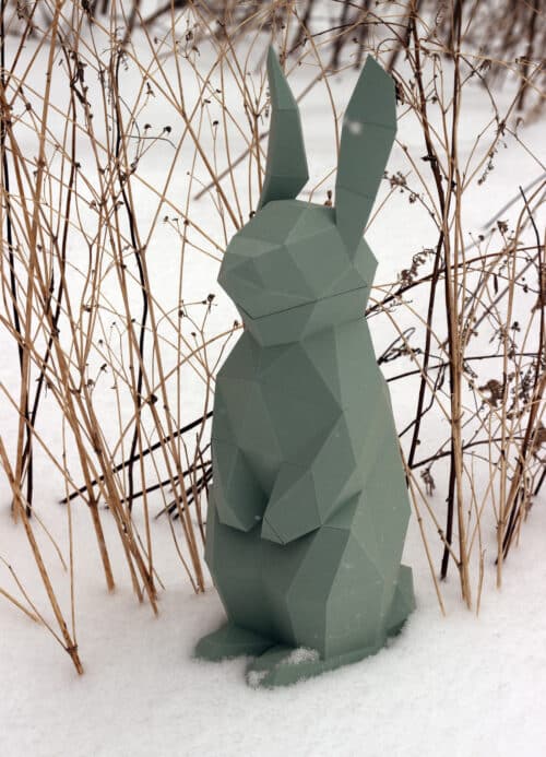 Papercraft kleiner Hase in Origami 3D