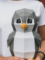 Papercraft de pingüino en origami 3D