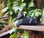 Papercraft 3D cat with hanging paws origami