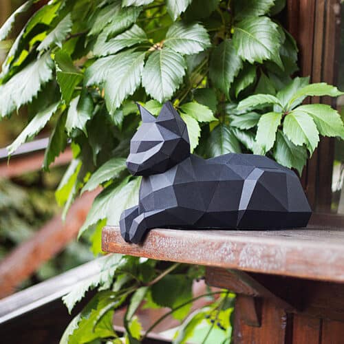 Papercraft de chat qui marche en origami 3D