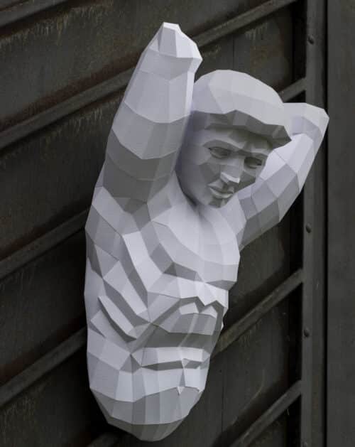 Papercraft de Atlas em origami 3D