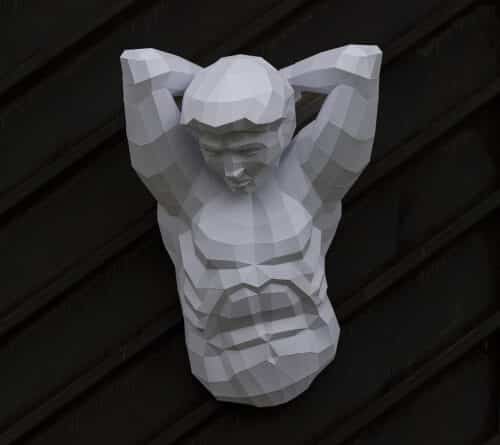 Papercraft de Atlas em origami 3D