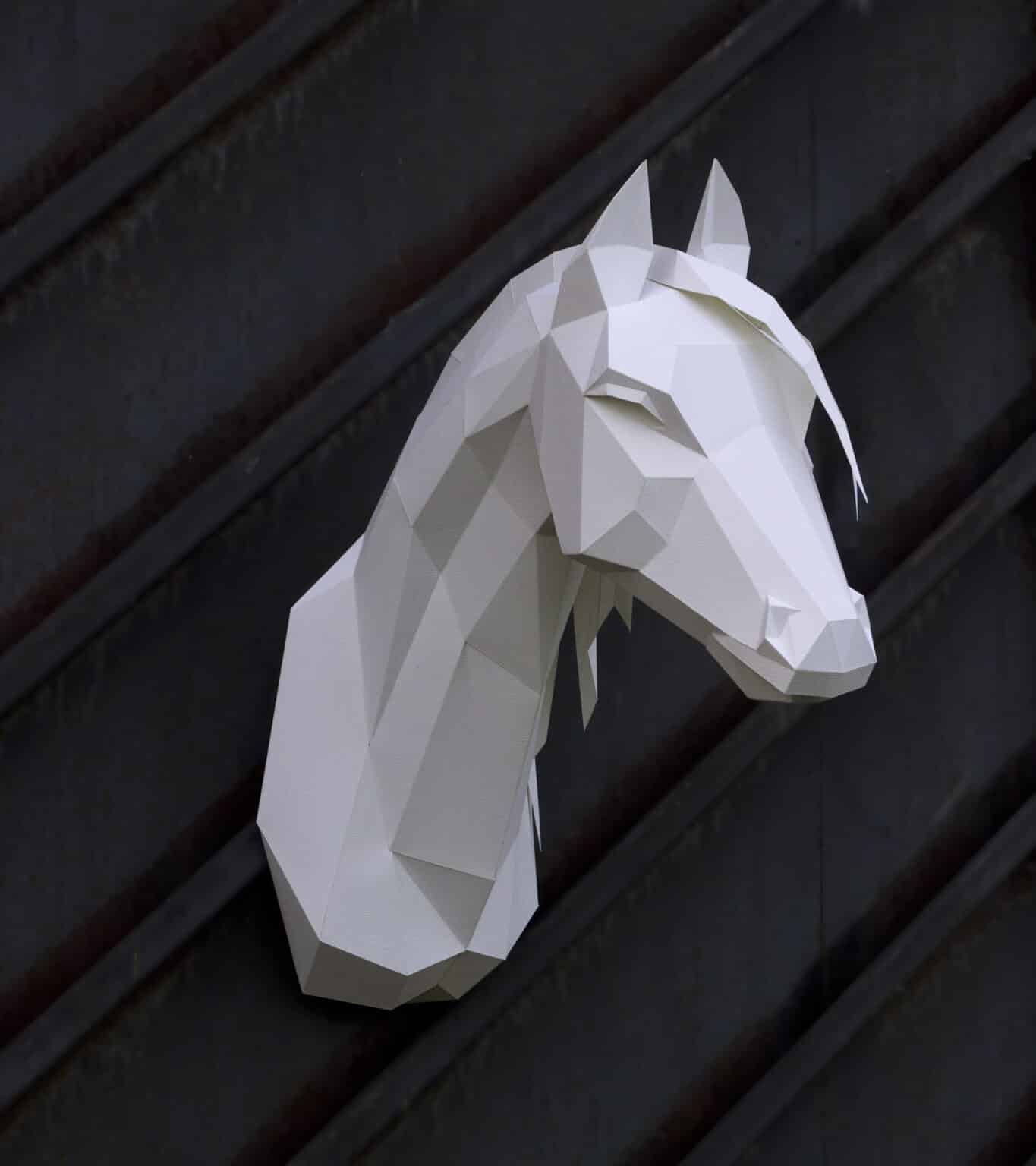 Papercraft de cheval arabe en origami 3D Papercraft de cheval arabe en origami 3D