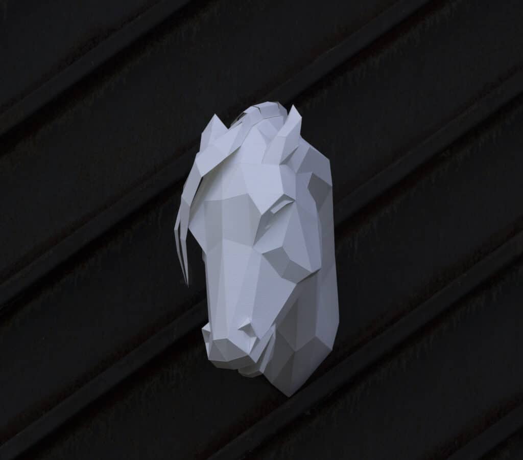 Papercraft of Arabian horse in 3D origami Papercraft of Arabian horse in 3D origami