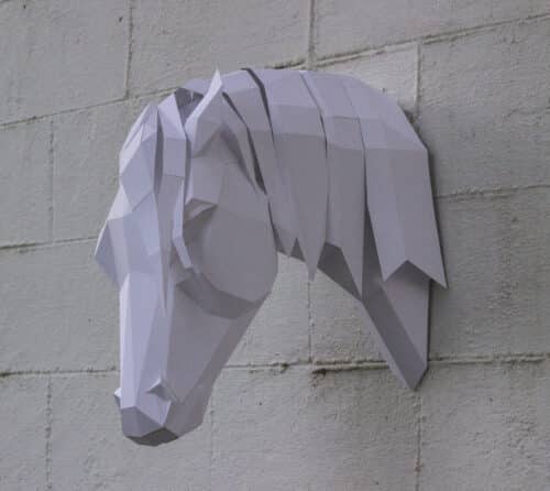 Papercraft Arabian horse en origami 3D