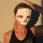Papercraft masque de crâne en origami 3D
