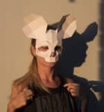 Papercraft Maus Totenkopf Maske origami 3D