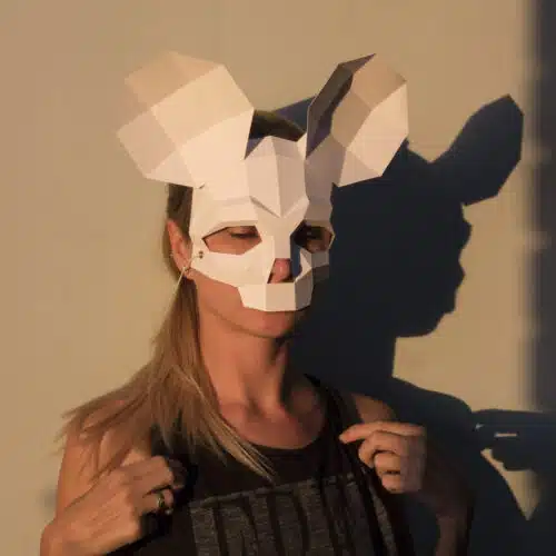 Papercraft masque de crâne en origami 3D