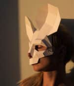 Papercraft Maus Totenkopf Maske origami 3D