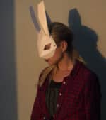 Papercraft Hasenmaske für Halloween in Origami 3D
