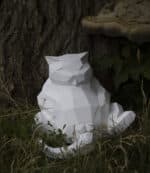 Papercraft fat cat origami template