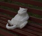 Papercraft fat cat origami template