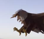 Papercraft d'aigle volant en origami 3D