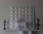Papercraft de bulldog francês em origami 3D