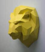 Papercraft testa di leone in origami 3D