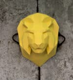 Papercraft testa di leone in origami 3D