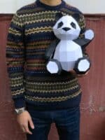 Papercraft de panda mignon en origami 3D