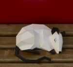 Papercraft di topo per Capodanno cinese in origami 3D