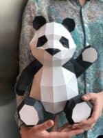 Papercraft de panda mignon en origami 3D