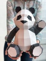 Papercraft de panda mignon en origami 3D