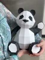 Papercraft de panda mignon en origami 3D