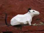 Papercraft del simbolo del capodanno cinese in origami 3D