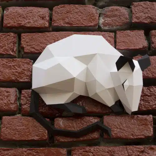 Papercraft de rats pour nouvel an chinois en origami 3D