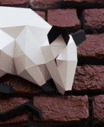Papercraft del simbolo del capodanno cinese in origami 3D