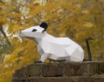 Papercraft del simbolo del capodanno cinese in origami 3D