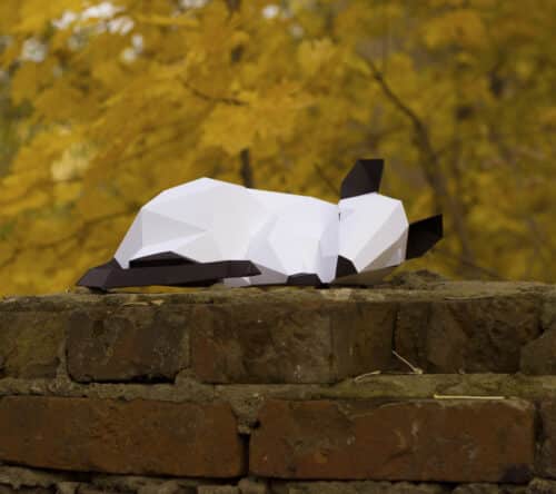 Papercraft di topo per Capodanno cinese in origami 3D