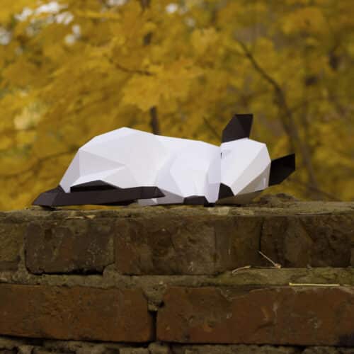 Papercraft de rat pour nouvel an chinois en origami 3D