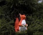Papercraft squirrel in 3D origami