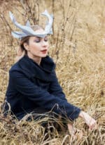 Papercraft couronne de bois de cerf en origami 3D