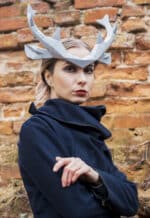 Papercraft couronne de bois de cerf en origami 3D