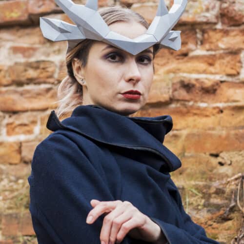 Papercraft couronne de bois de cerf en origami 3D