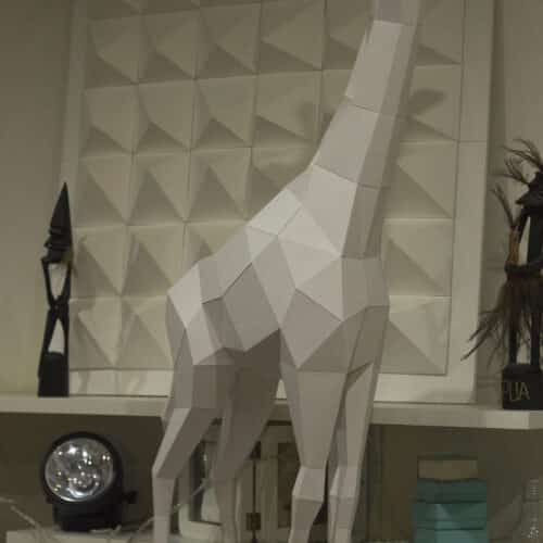 Papercraft de girafe enfant en origami 3D