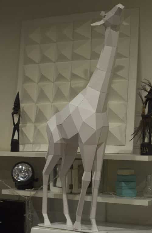 Papercraft de girafe enfant en origami 3D