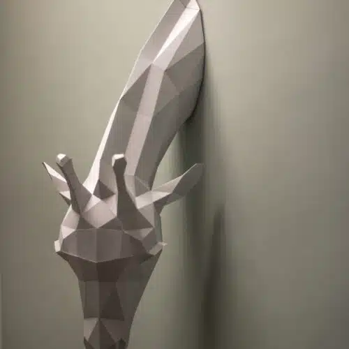 Papercraft de girafe enfant en origami 3D