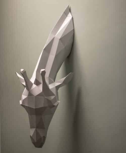 Papercraft de girafe en origami 3D