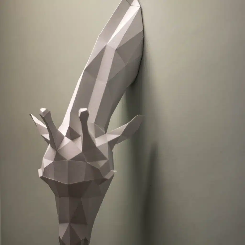 Papercraft de girafe en origami 3D