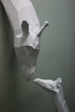 Papercraft di giraffa madre e figlio in origami 3D